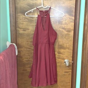 maroon dress